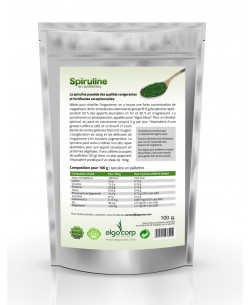 Sachet de paillettes de spiruline - face 2