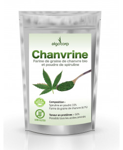 Chanvrine - Farine de chanvre bio et Spiruline en poudre