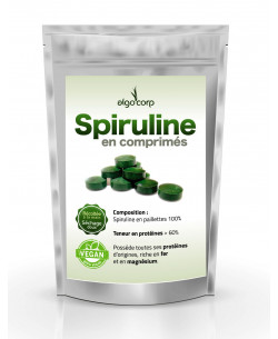 Sachet de comprimés de spiruline - face